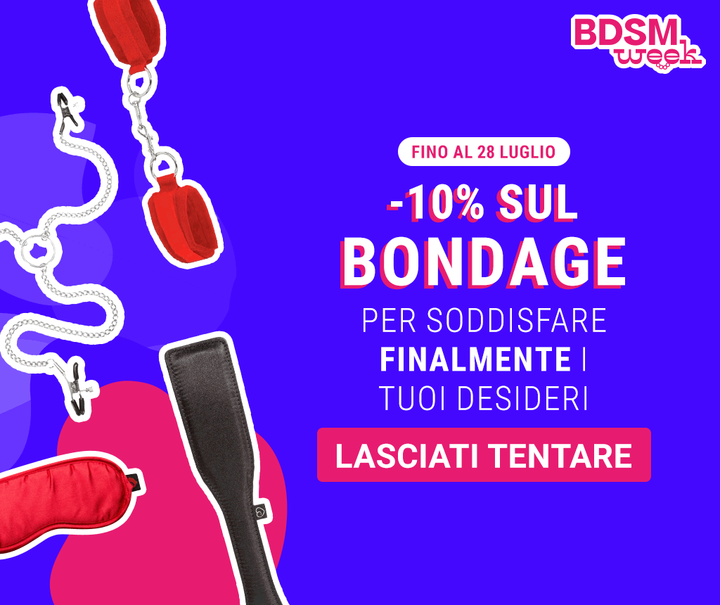 In occasione della Settimana BDSM, ricevi uno sconto del 10% su tutti i nostri prodotti bondage!